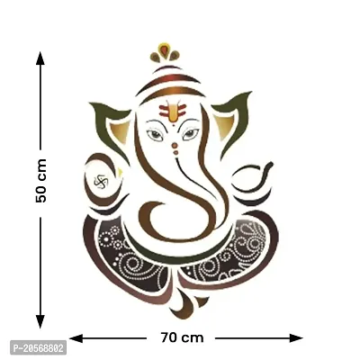 Merical Set of 4 Royal Ganesh, Sherawali Maa, Ekdant, Radhamadhav Jhula Wall Sticker for Wall D?cor, Living Room, Children Room-thumb2