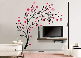 Merical Birdcase Key, Pink Tree Bird  Nest, Royal Ganesh, Royal Peacock Wall Stickers for Living Room, Hall, Wall D?cor (Material: PVC Vinyl)-thumb3