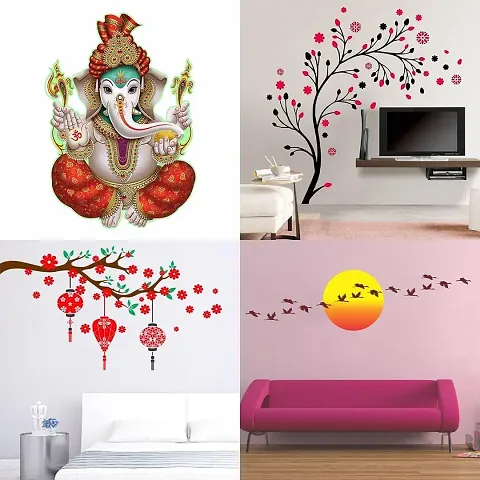 Merical Set of 4 Wall Sticker for Hall, Kitchen, Living Room