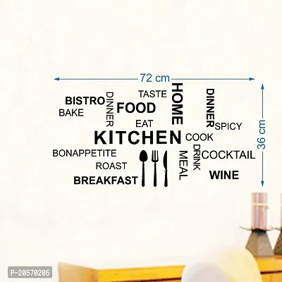 Merical Kitchen Quote and Folkband Switch Board Wall Sticker for Living Room, Hall, Bedroom (Material: PVC Vinyl)-thumb4