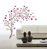Ghar Kraft Set of 2 Wall Sticker Flower Vase Red and Magical Tree Wall Sticker(Polyvinyl Chloride)-thumb2