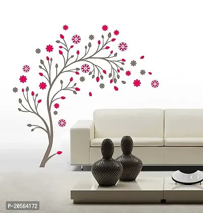 Ghar Kraft Set of 2 Wall Sticker Flower Vase Red and Magical Tree Wall Sticker(Polyvinyl Chloride)-thumb3