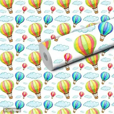 MERICAL air Balloons and Clouds in Blue Colours Wallpaper for Home  Office D?cor-thumb0