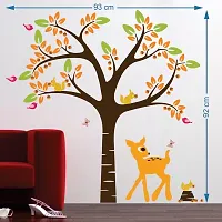 Merical Orange Deer and Tree and Animals Switch Board Wall Sticker for Living Room, Hall, Bedroom (Material: PVC Vinyl)-thumb4