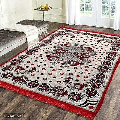 Alluring Retails Premium Chenille Carpet for Living Room Carpet, Area Rug, Durries, Polycotton Abstract Design Multipurpose Foldable Modern Carpet (4.5 ft. x 6 ft.) Multicolor-thumb0