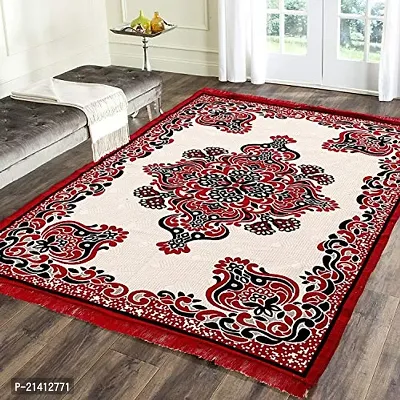 Alluring Retails Premium Chenille Carpet for Living Room Carpet, Area Rug, Durries, Polycotton Abstract Design Multipurpose Foldable Modern Carpet (4.5 ft. x 6 ft.) Multicolor-thumb0