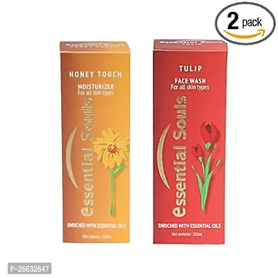 Classic Tulip Facewash 100Ml And Honey Touch Moisturiser 100Ml Pack Of 2