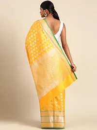 Stylish Silk Blend Saree With Blouse Piece For Women-thumb2