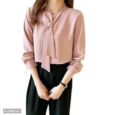 Women Slim Fit Solid Cotton Casual/Formal Shirts for Women Office Wear