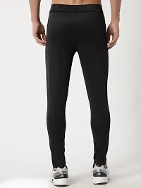 Black Polyester Regular Track Pants For Men-thumb3