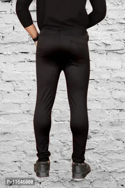 Classic Polyester Solid Track Pants for Men-thumb2