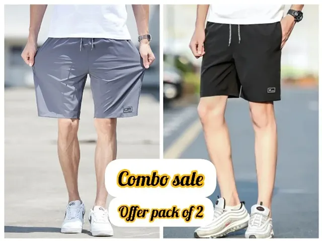 Trendy Polyester Shorts For Men Pack Of 2