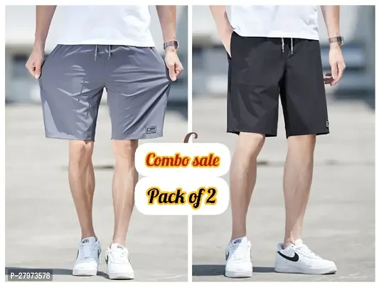 Premium New Sports Men Shorts Combo pack Off 2-thumb0