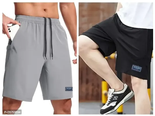 Trendy Polyester Shorts For Men Pack Of 2