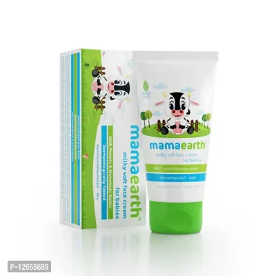 Mamaearth Milky Soft Face Cream for Babies with Milk Protein Murumuru Butter (60gm)-thumb0