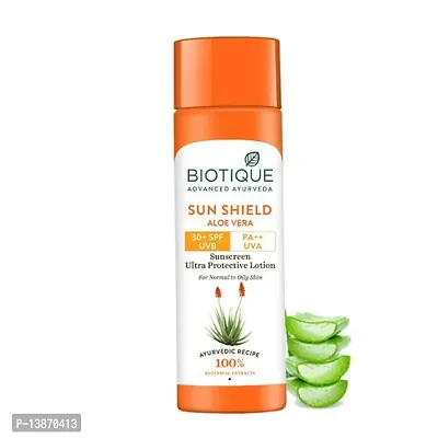 Biotique SUN SHIELD Aloe Vera Ultra Protective Lotion SPF 30+ Sunscreen (120ml)