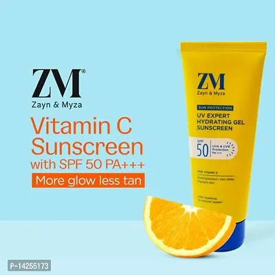 ZM Zayn  Myza Vitamin C Uv Expert Hydrating Gel Sunscreen Spf 50 Pa +++ (100 g)