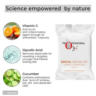 O3+ Bridal Facial Kit Vitamin C Glowing Skin (67gm+69ml) +O3+ Shine  Glow Facial Kit For Instant Glow (32gm+6ml) Pack of 2-thumb3