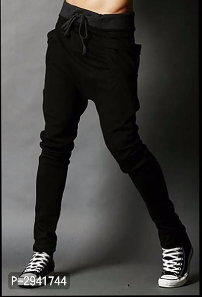 Buy Black Polyester Blend Joggers For Men Online In India At