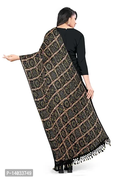 Black Color Poly Georgette Dupatta-thumb4