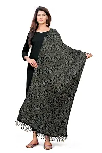 Black Color Poly Georgette Dupatta-thumb1