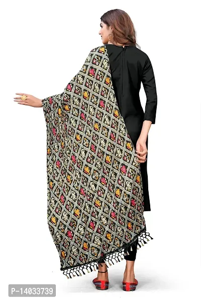 Black Color Poly Georgette Dupatta-thumb4