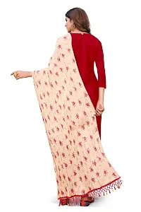 Red Color Poly Georgette Dupatta-thumb3