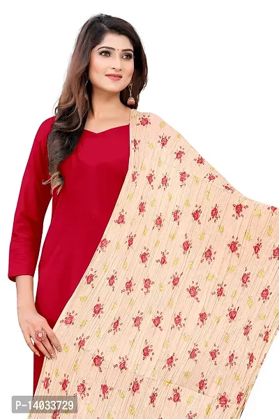 Red Color Poly Georgette Dupatta-thumb0