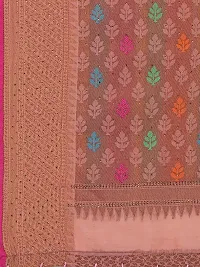 Party Wear Pink Colour Woven Silk Embelished Work Festival Saree-thumb3