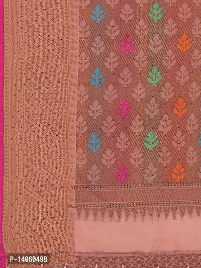 Party Wear Pink Colour Woven Silk Embelished Work Festival Saree-thumb4