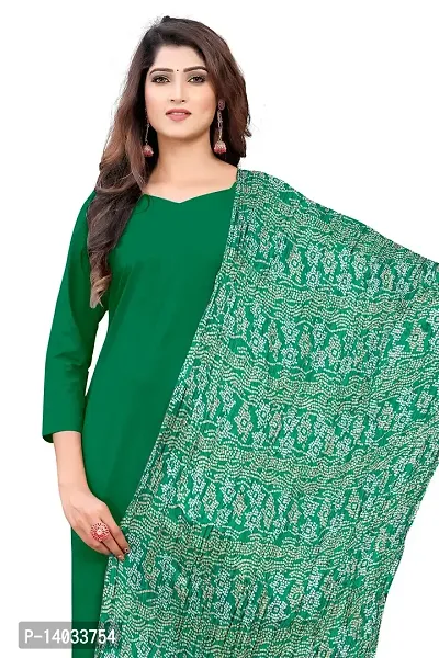 Green Color Poly Georgette Dupatta-thumb0