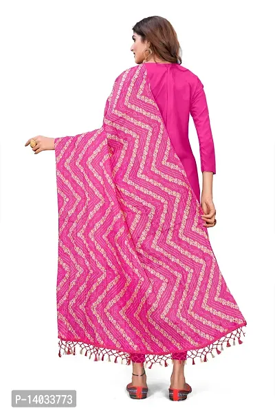 Pink Color Poly Georgette Dupatta-thumb3