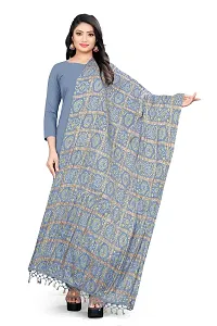 Grey Color Poly Georgette Dupatta-thumb1