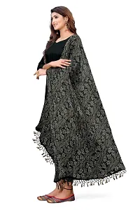 Black Color Poly Georgette Dupatta-thumb2