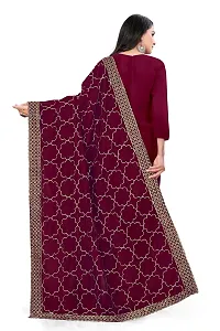 Maroon Color Velvet Dupatta-thumb3