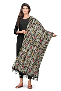 Black Color Poly Georgette Dupatta-thumb1