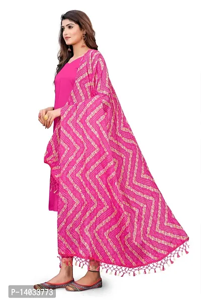 Pink Color Poly Georgette Dupatta-thumb2