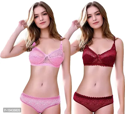 Buy Snallparts Bikini Set Non-Padded Bra PantyNightwear Hot Sexy for  Couples Honeymoon/First Night/Anniversary (32, Pink-Maroon) Online In India  At Discounted Prices