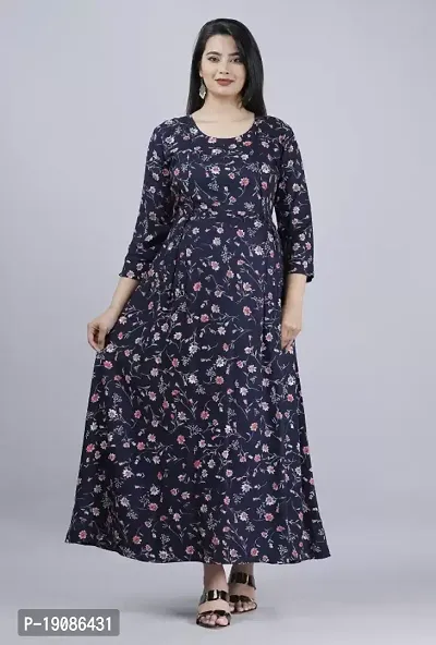 Stylish A-Line Printed Cotton Maternity Kurti For Women-thumb0