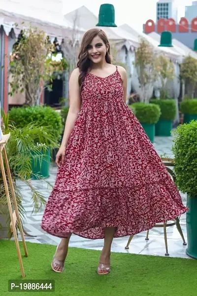 Stylish Printed Rayon Dress For Women