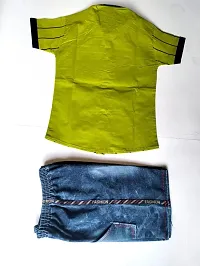 S R Fashion Boys Cotton Stylish Shirt Pant Set-thumb1
