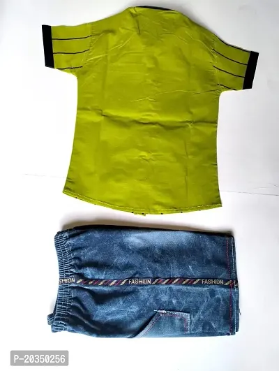 S R Fashion Boys Cotton Stylish Shirt Pant Set-thumb2