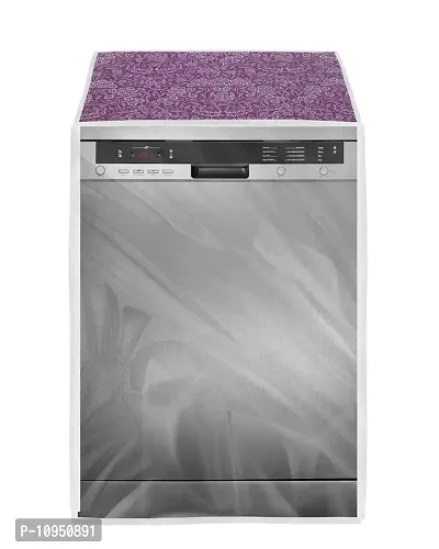 Classic Dishwasher Cover Suitable for Godrej of 12, 13, 14, 15 Place Setting (63X63X81CMS, Purple Flower)-thumb5