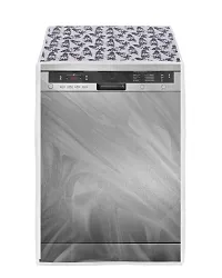 Classic Dishwasher Cover Suitable for Whirlpool of 12, 13, 14, 15 Place Setting (63X63X81CMS, Black & White)-thumb4