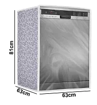 Classic Dishwasher Cover Suitable for Whirlpool of 12, 13, 14, 15 Place Setting (63X63X81CMS, White & Grey)-thumb3