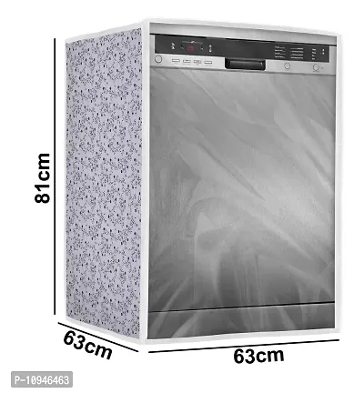 Classic Dishwasher Cover Suitable for Whirlpool of 12, 13, 14, 15 Place Setting (63X63X81CMS, White & Grey)-thumb4