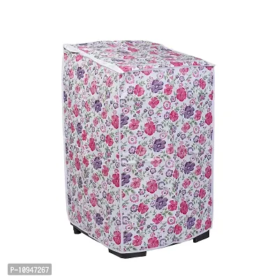 Classic? Top Load Washing Machine Cover Suitable for Bosch Back Panel 6.5 Kg, 7.0 Kg (56X57X95 CMS, White  Pink Flower)-thumb4