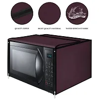 Classic Microwave Oven Cover Suitable for All Major Brands for Size 41X56X36 CMS (Maroon)-thumb2