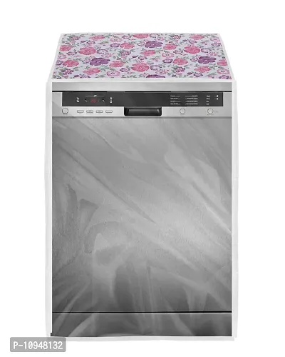 Classic Dishwasher Cover Suitable for LG of 12, 13, 14, 15 Place Setting (63X63X81CMS, White & Pink Flower)-thumb5