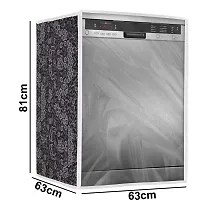 Classic Dishwasher Cover Suitable for Onida of 12, 13, 14, 15 Place Setting (63X63X81CMS, Black Flower)-thumb3